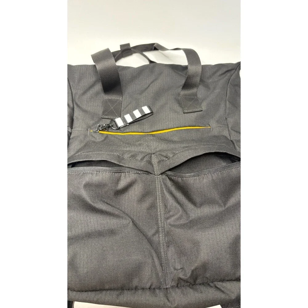 IKEA Unisex Varldens Backpack Black Yellow White Carry All Travel Tote